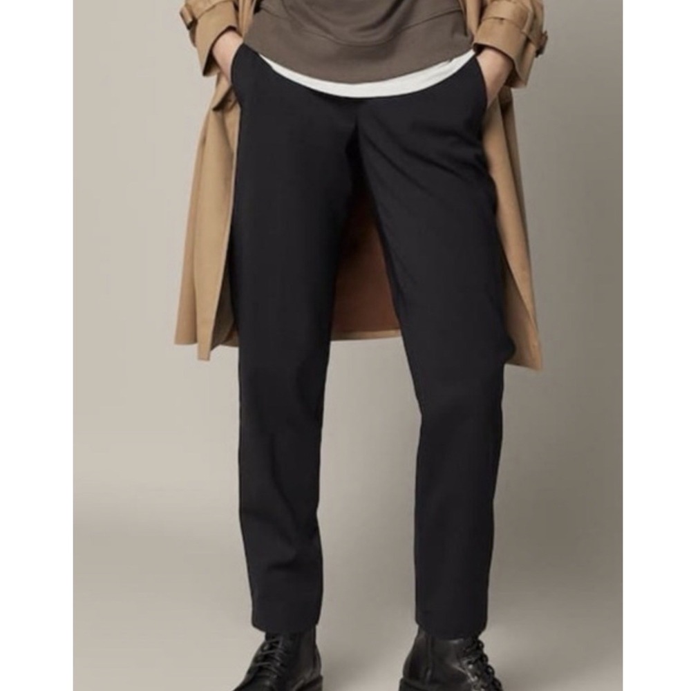 NWT Massimo Dutti Womens Straight Ankle Trousers Pants Black Womens US 8 5008